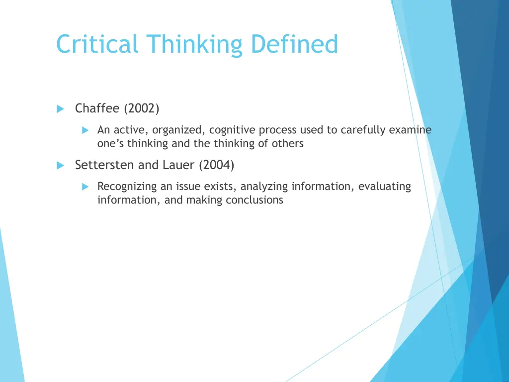 critical thinking defined