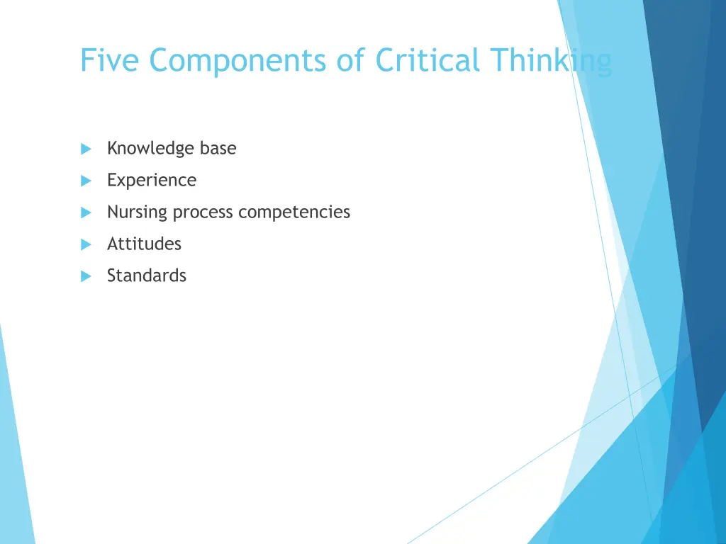 five components of critical thinking