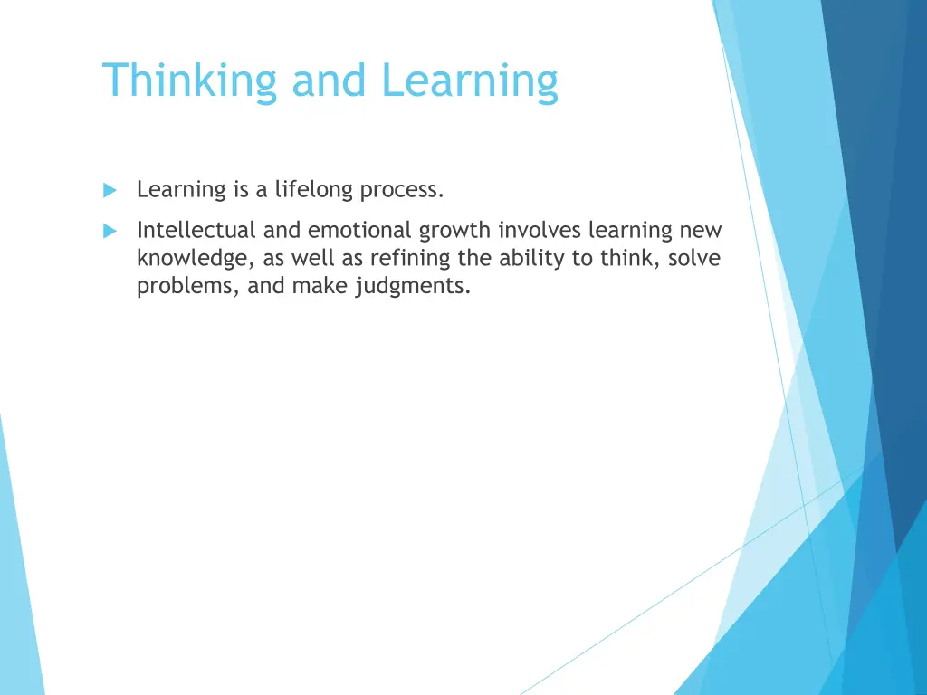 thinking and learning