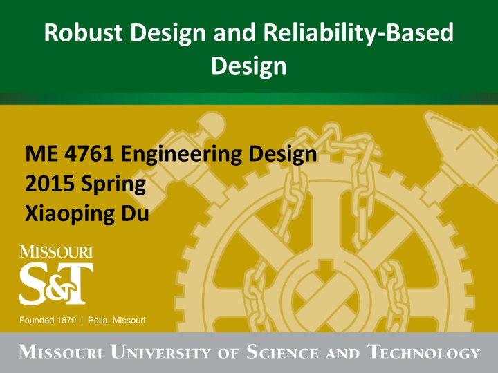 robust design and reliability based design