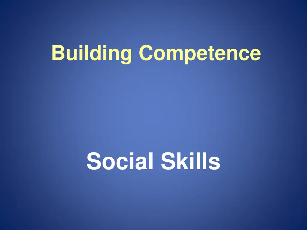 building competence