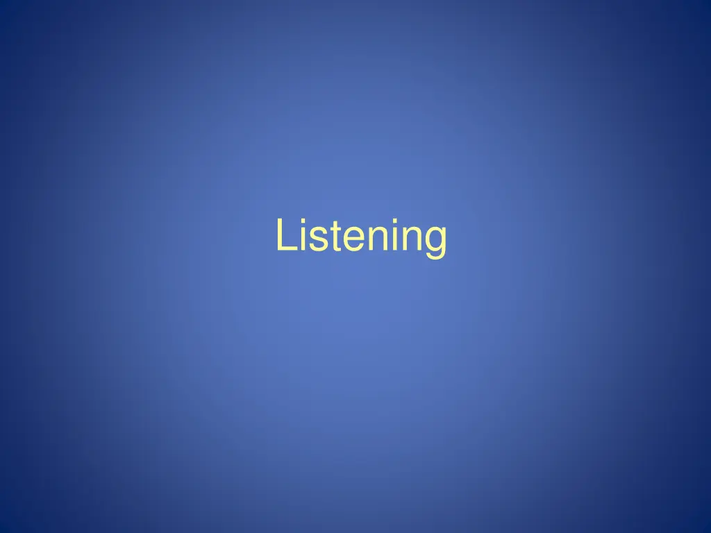 listening