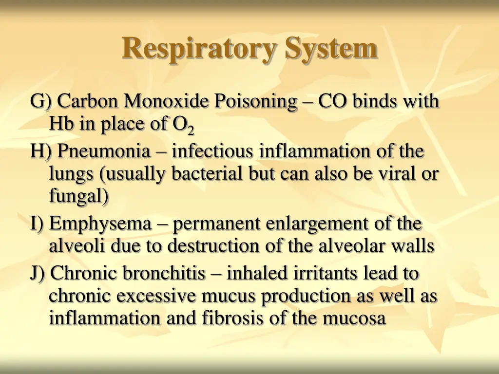 respiratory system 32