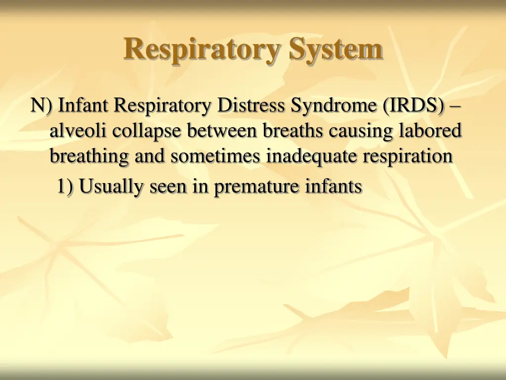 respiratory system 34