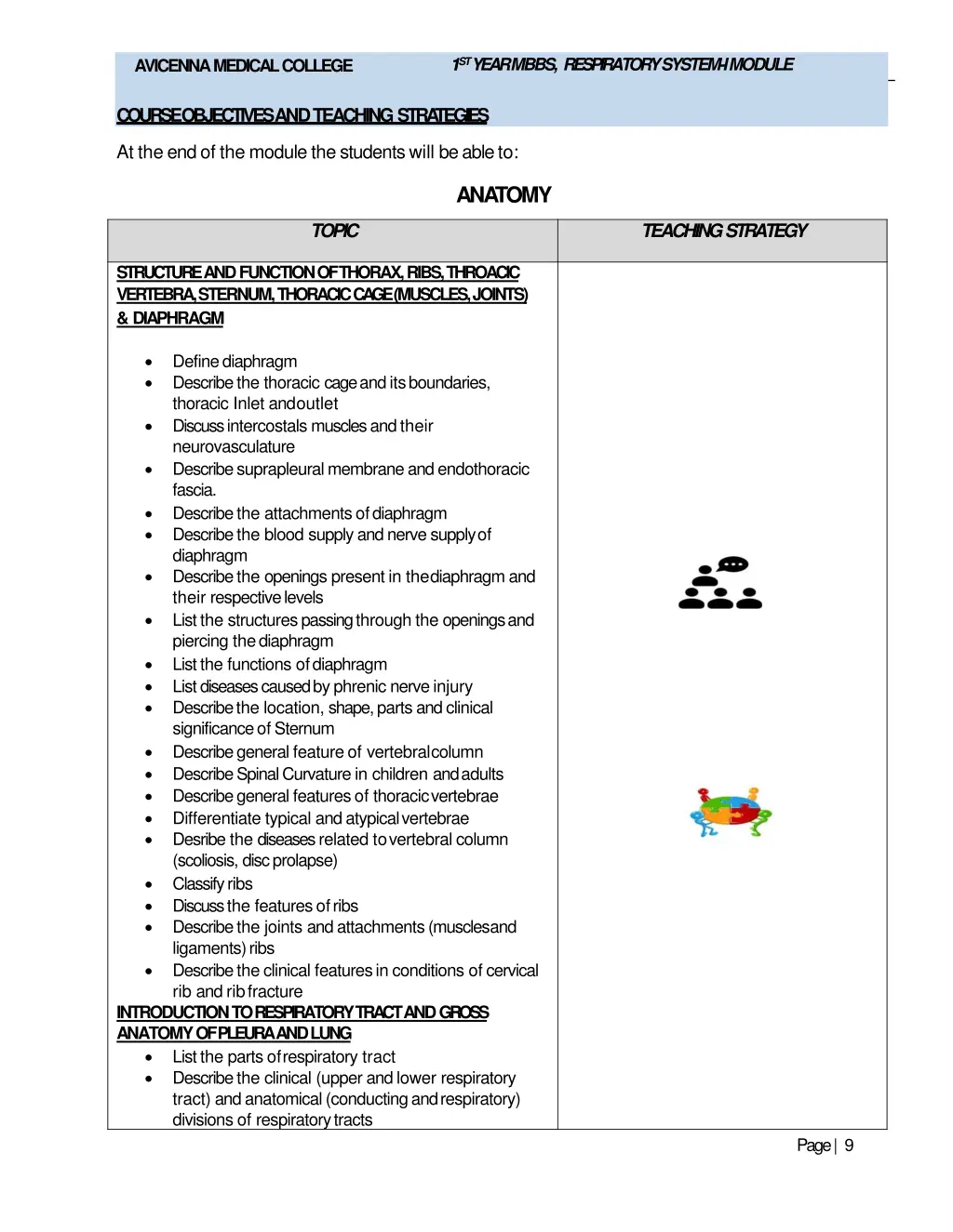 1 1 st year mbbs respiratory system imodule 1