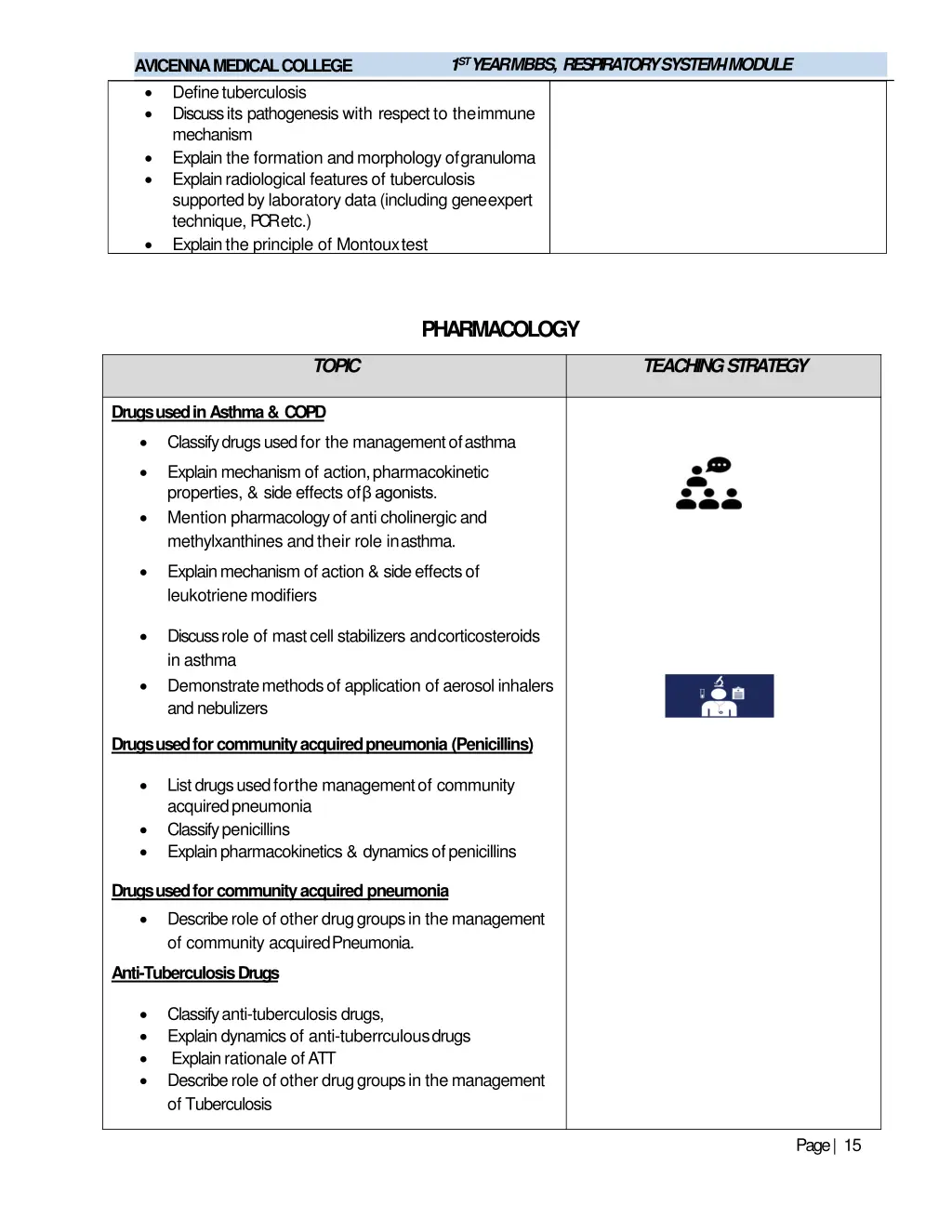 1 1 st year mbbs respiratory system imodule 3