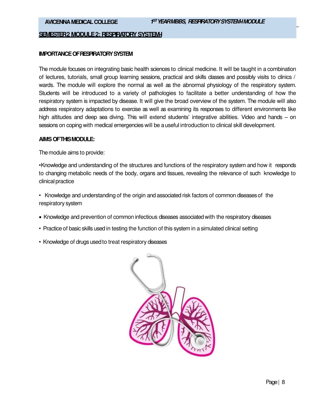 1 1 st year mbbs respiratory system imodule