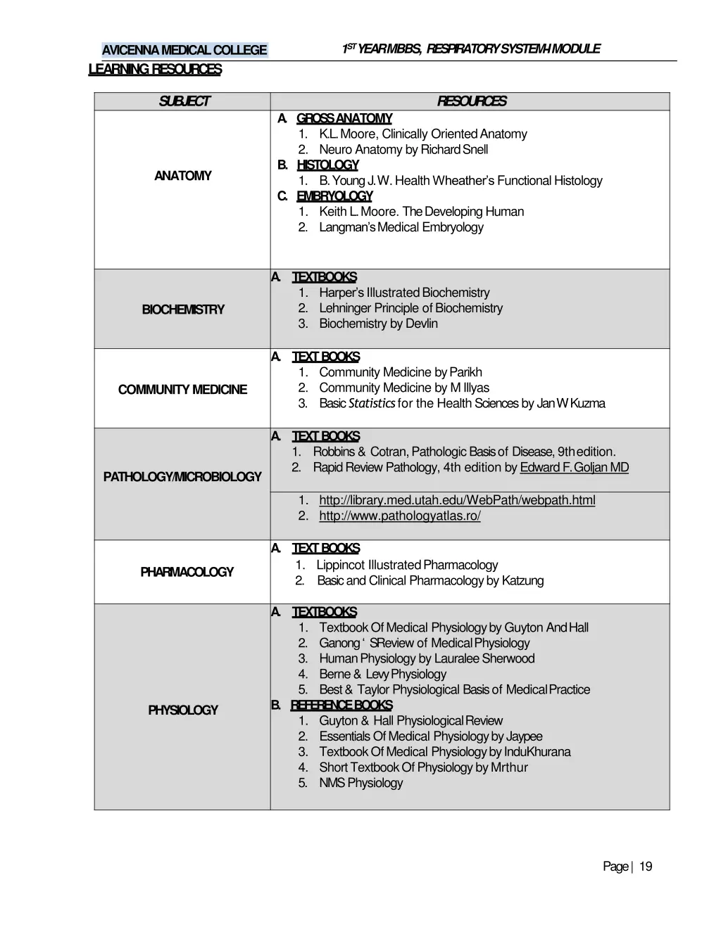 1 st year mbbs respiratory system imodule 10