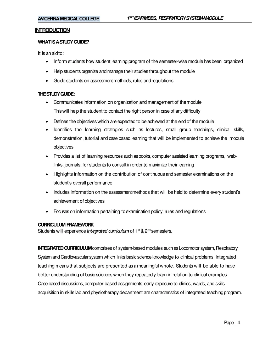 1 st year mbbs respiratory system imodule 2