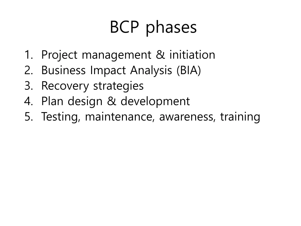 bcp phases