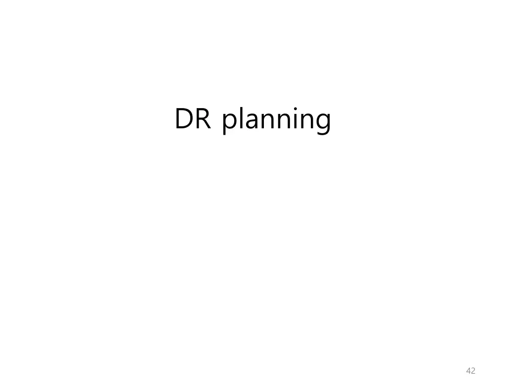 dr planning