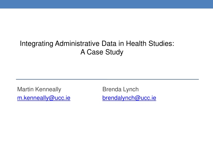 integrating administrative data in health studies