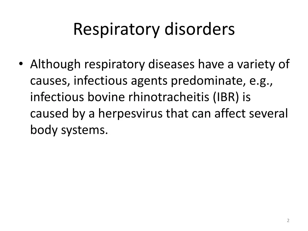 respiratory disorders