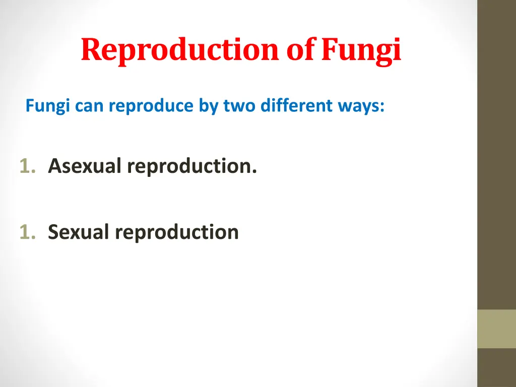 reproduction of fungi