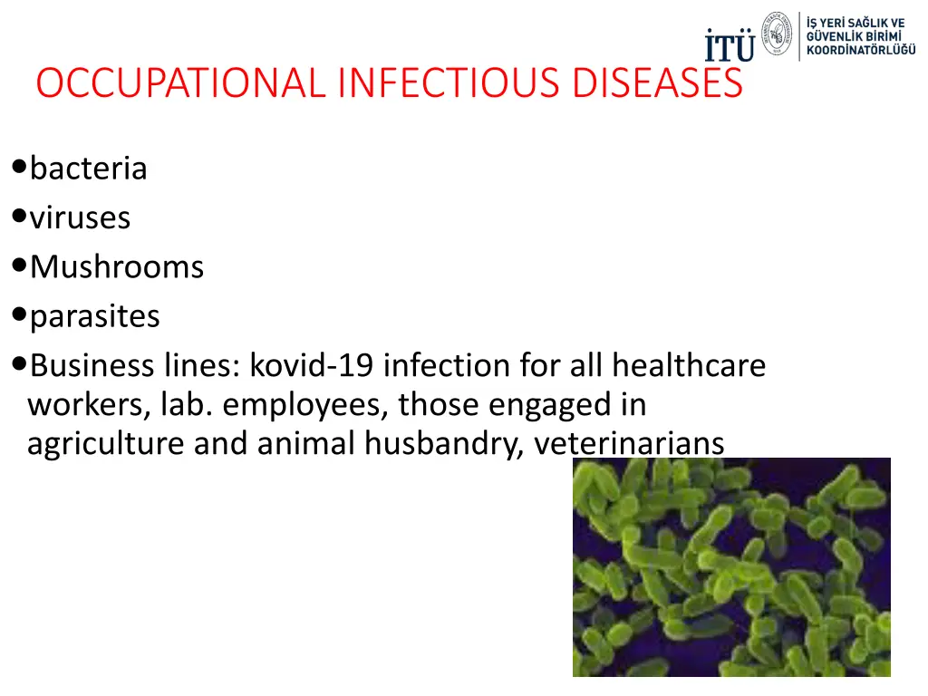 occupational infectious diseases