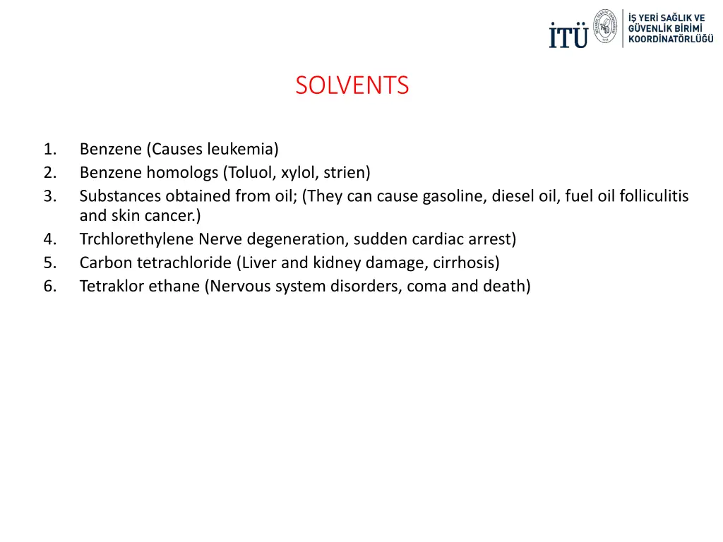 solvents