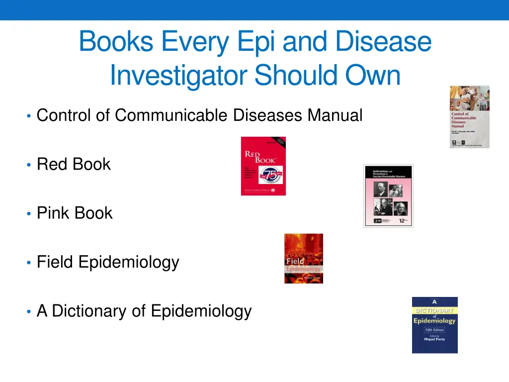 books every epi and disease investigator should