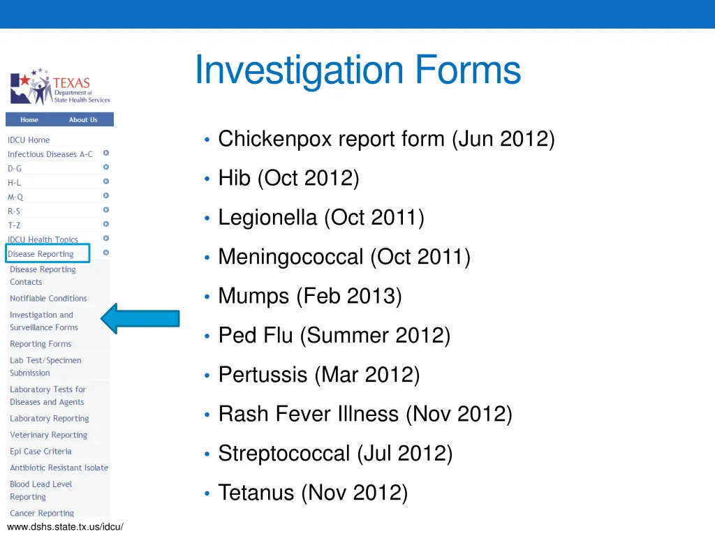 investigation forms