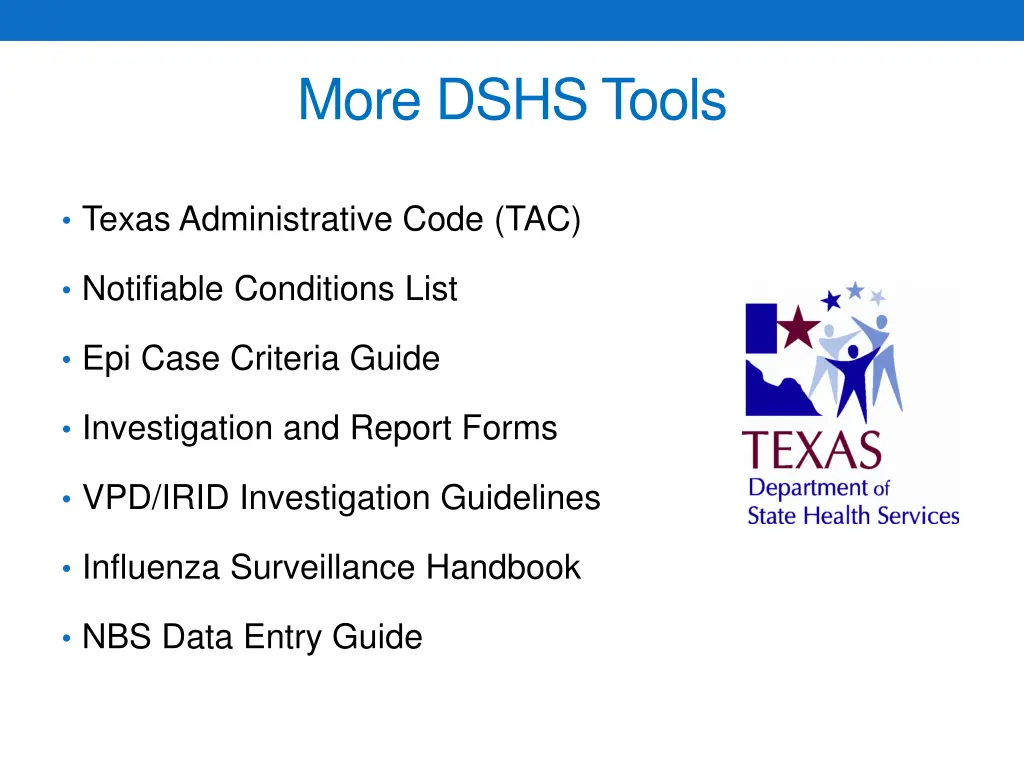 more dshs tools