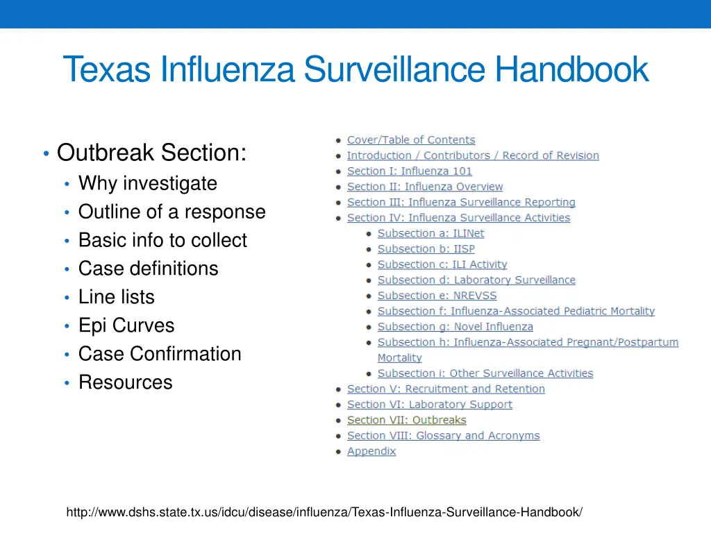 texas influenza surveillance handbook