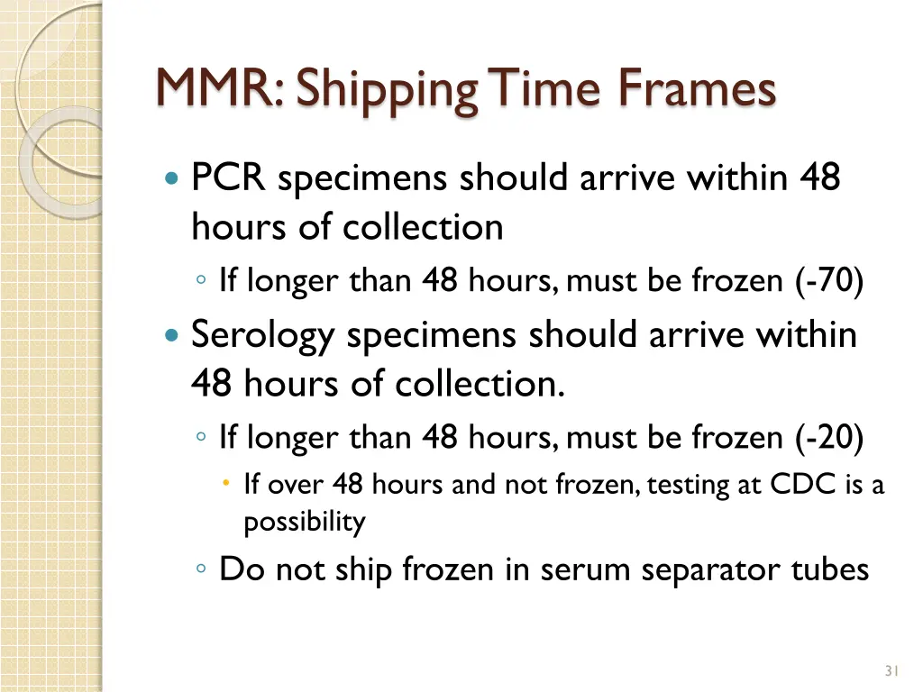 mmr shipping time frames