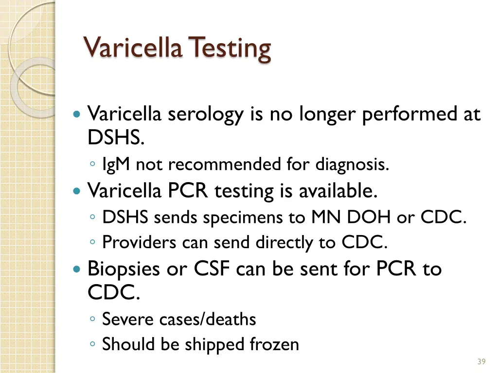 varicella testing