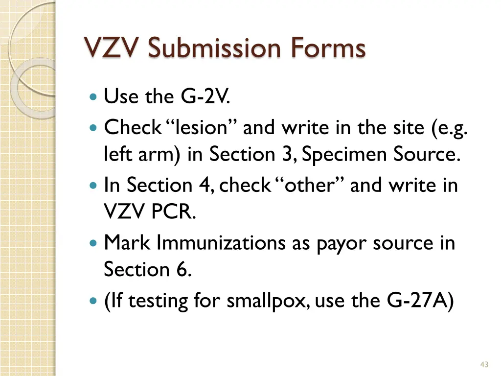 vzv submission forms