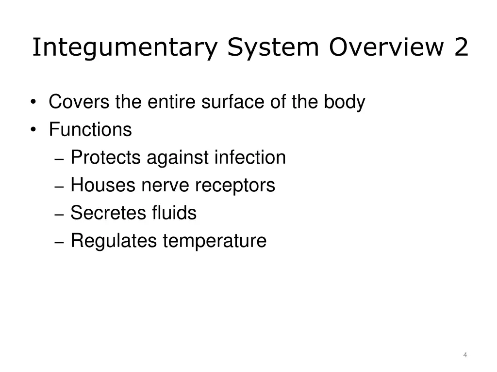 integumentary system overview 2