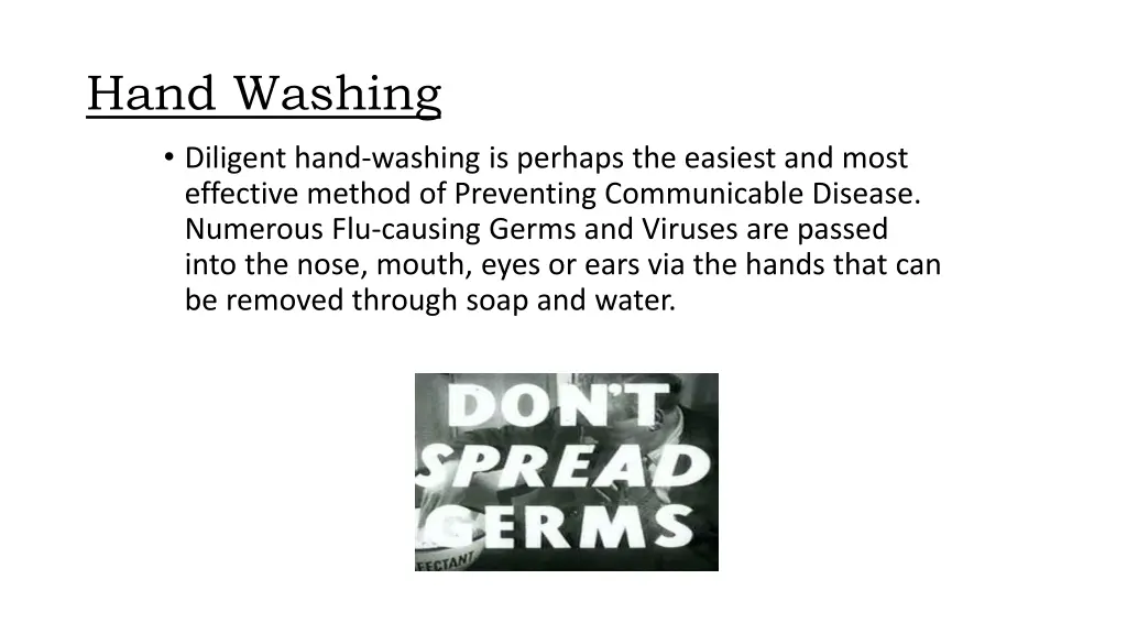 hand washing