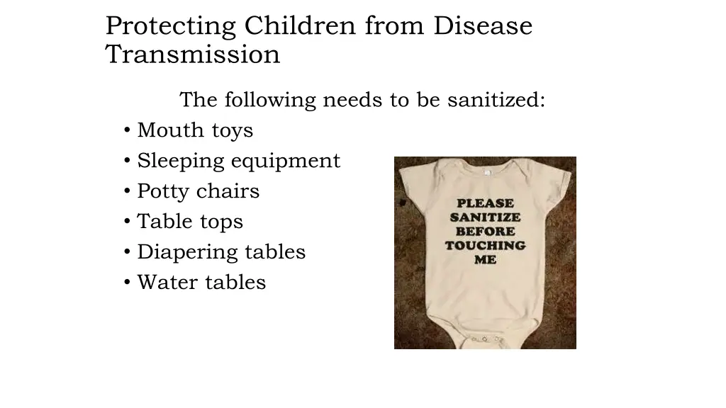 protecting children from disease transmission