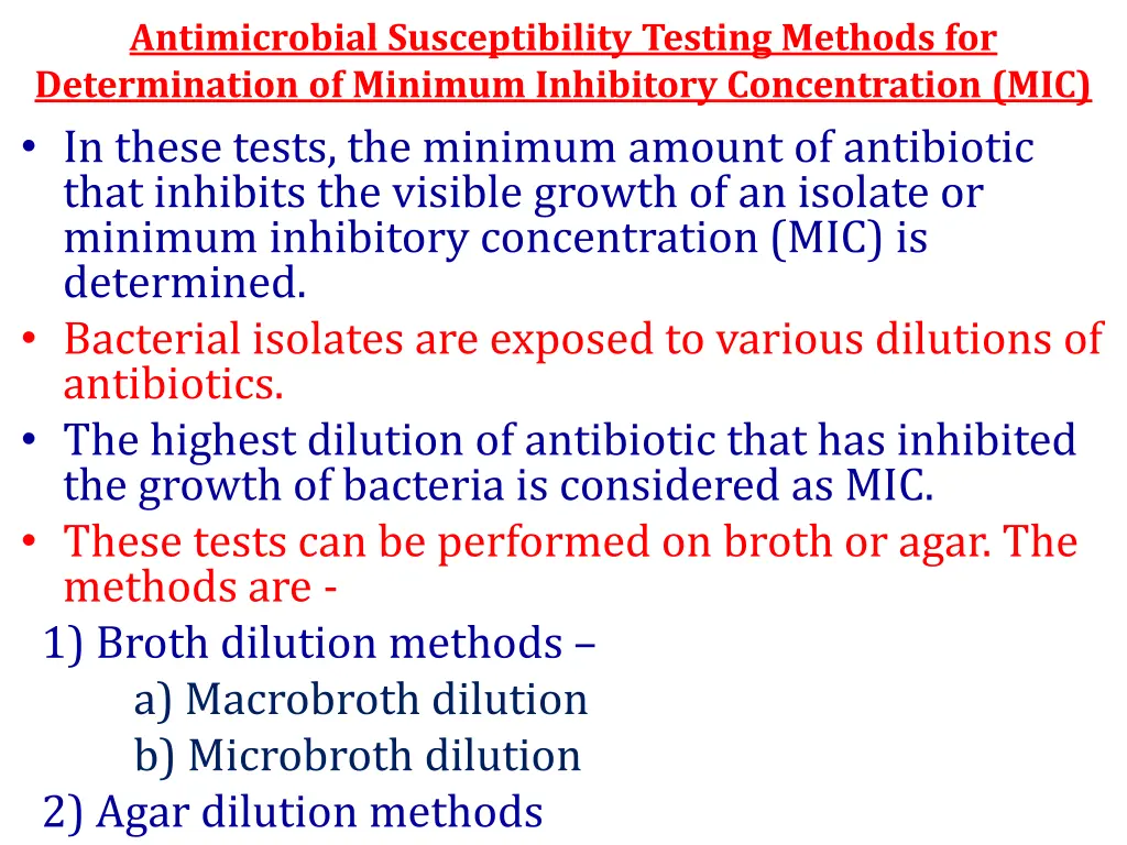 antimicrobial susceptibility testing methods