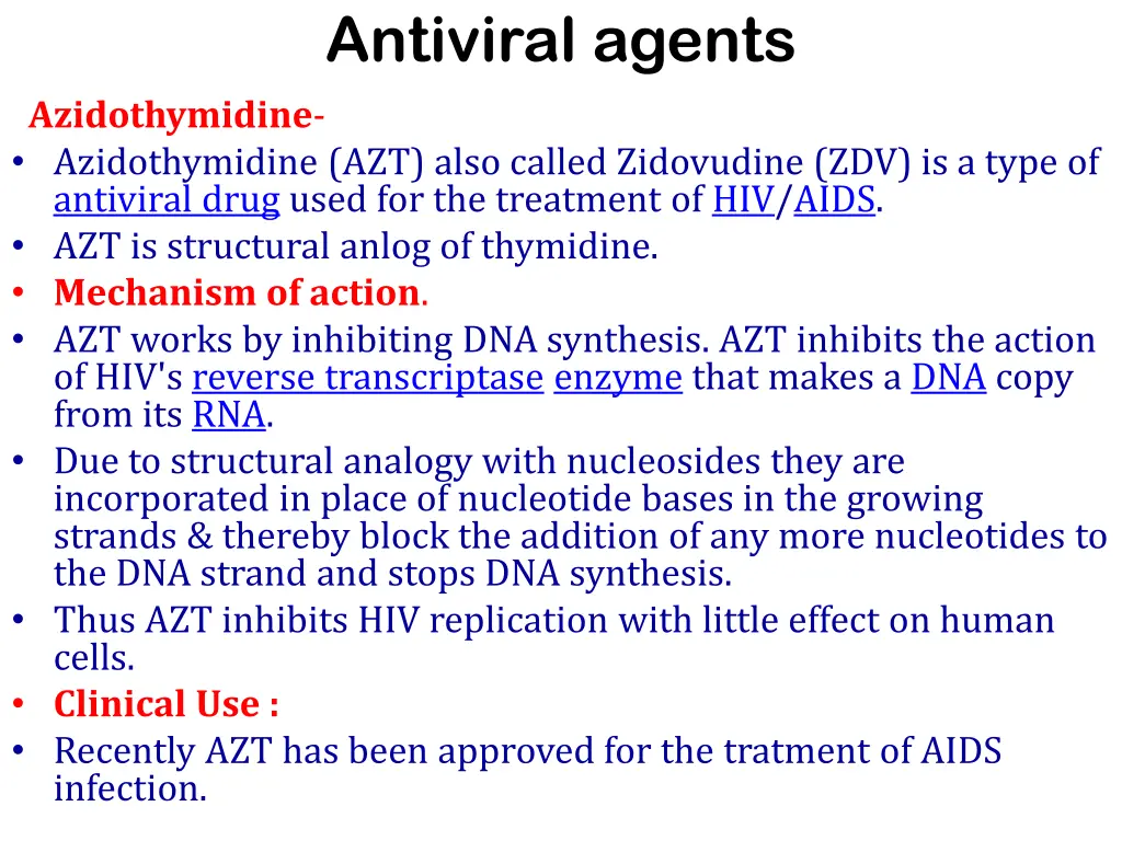 antiviral agents