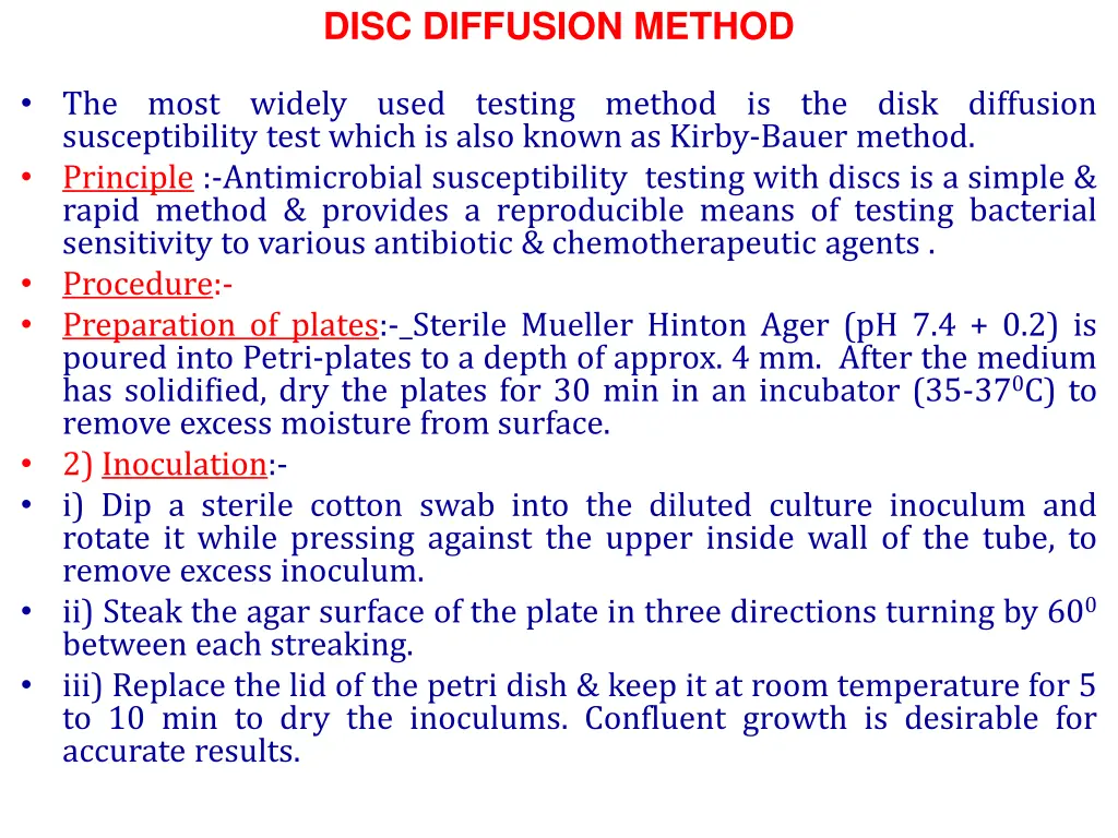 disc diffusion method