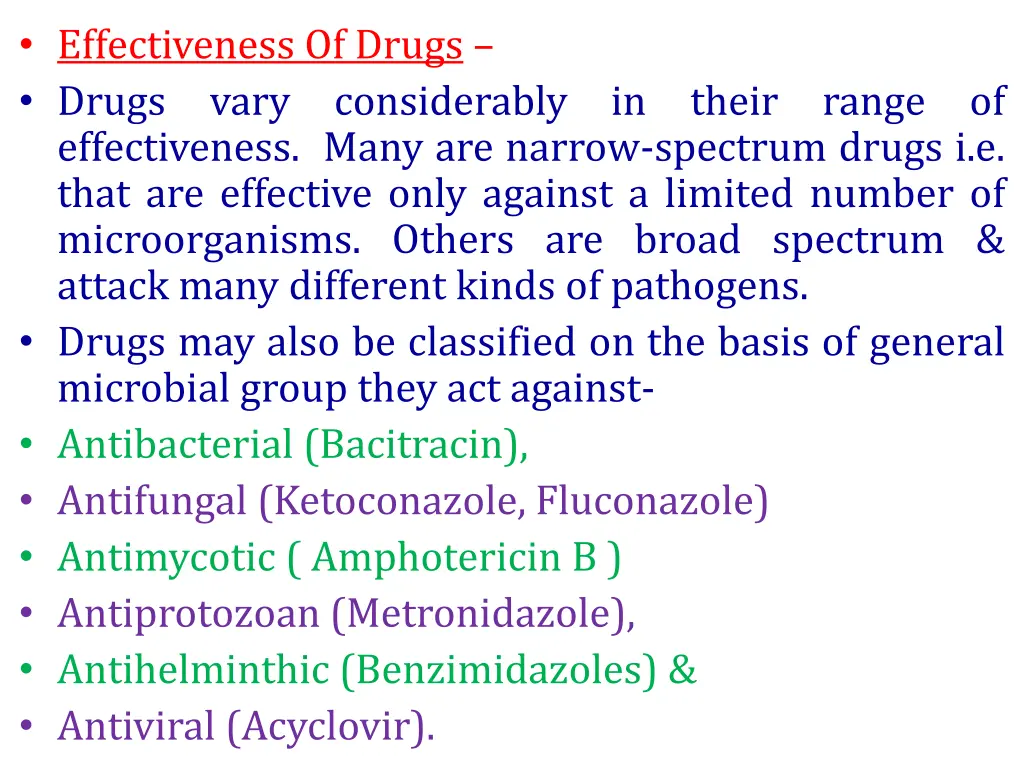 effectiveness of drugs drugs vary effectiveness