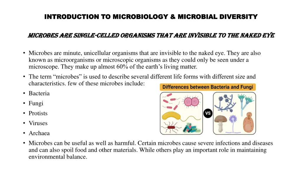 introduction to microbiology microbial diversity