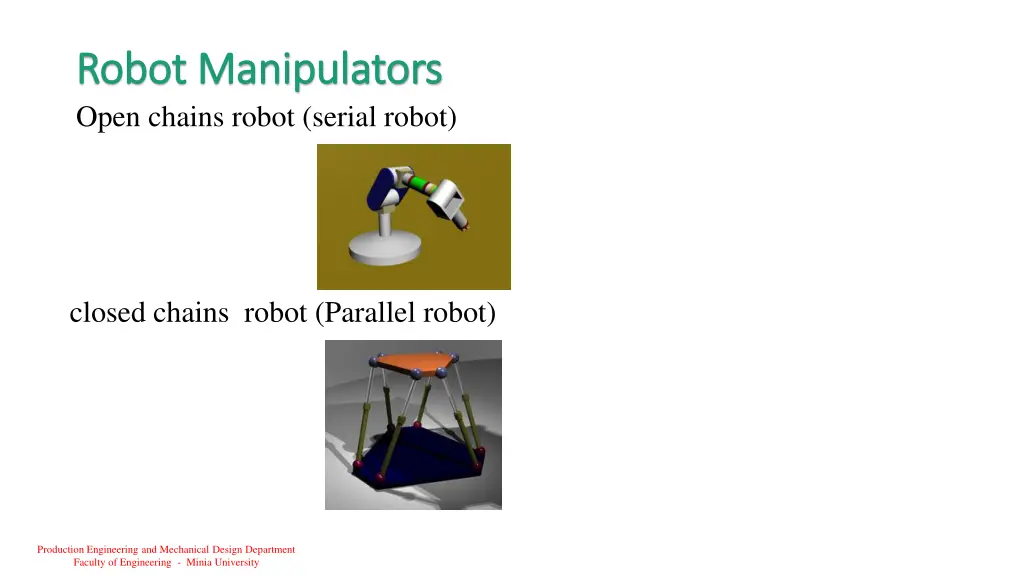 robot manipulators robot manipulators open chains