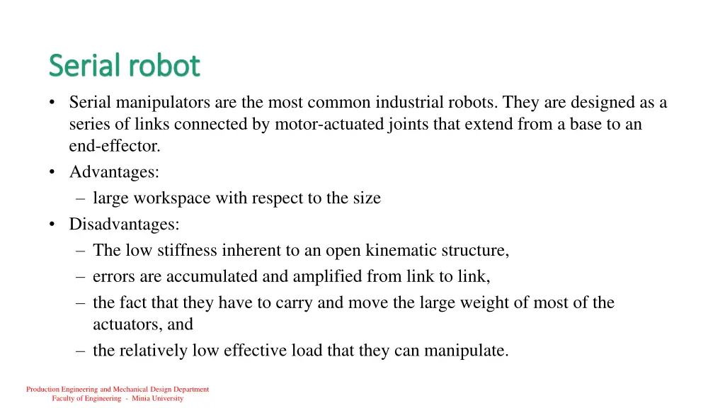 serial robot serial robot serial manipulators