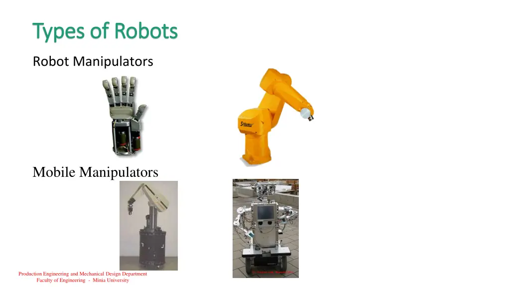 types of robots types of robots