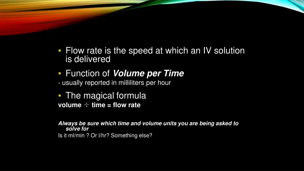 flow rate calculations