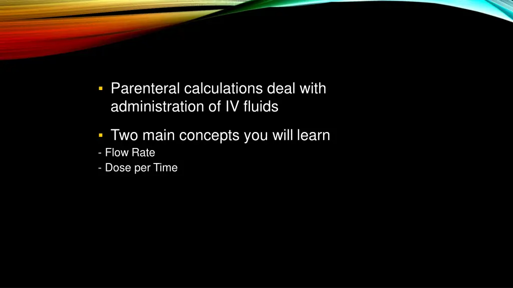 parenteral iv calculations