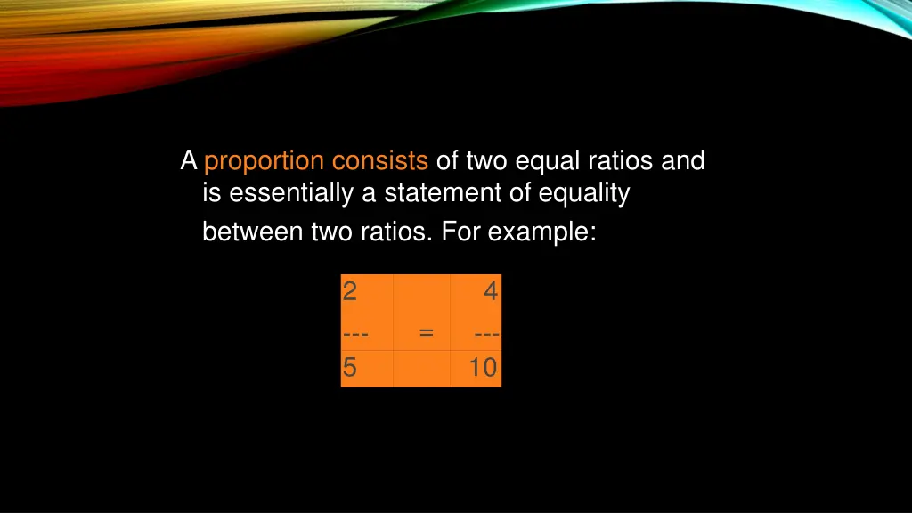 ratio and proportion