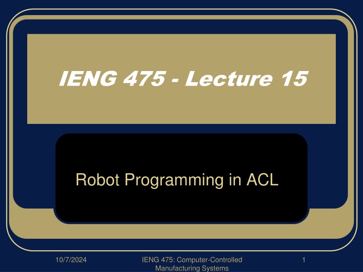 ieng 475 lecture 15