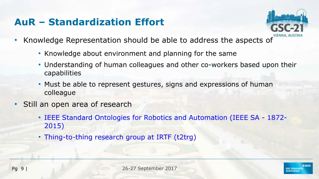 aur standardization effort