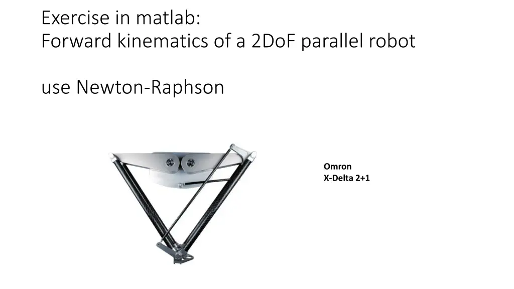 exercise in matlab forward kinematics of a 2dof