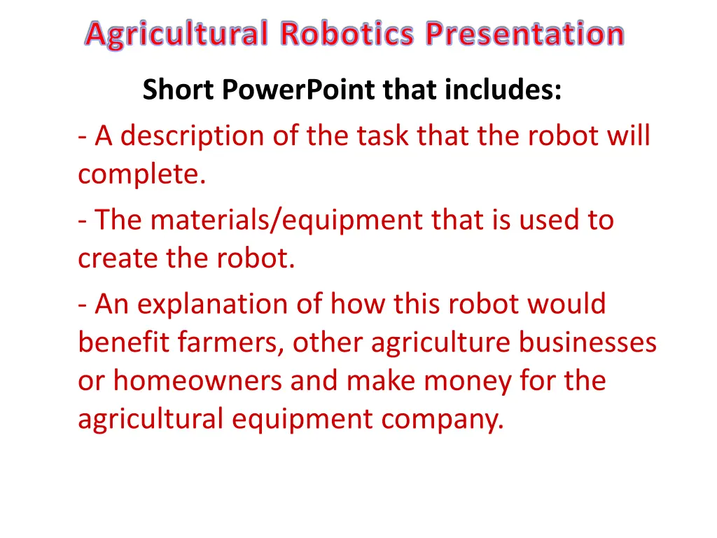 agricultural robotics presentation