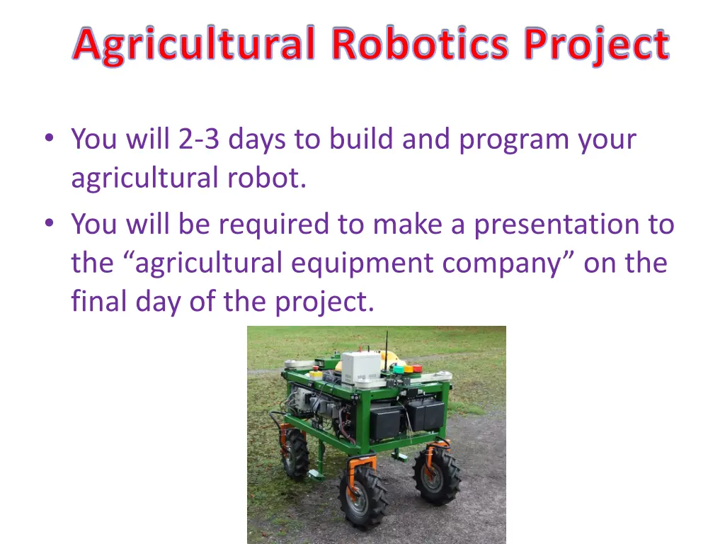 agricultural robotics project 2