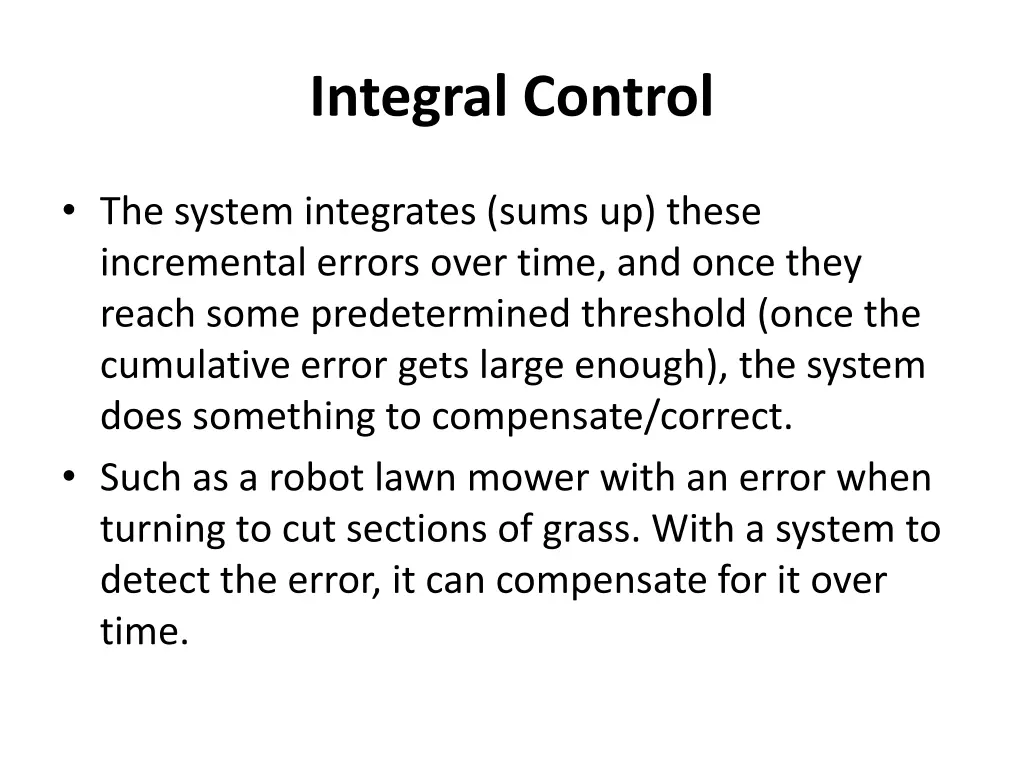 integral control