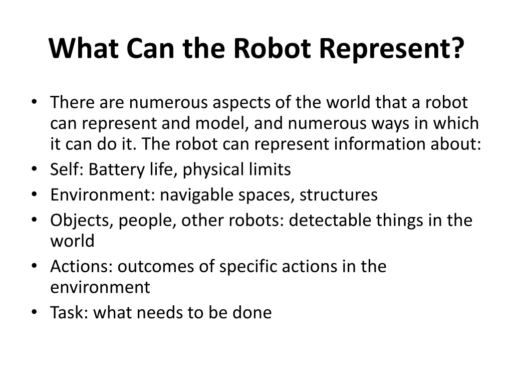 what can the robot represent