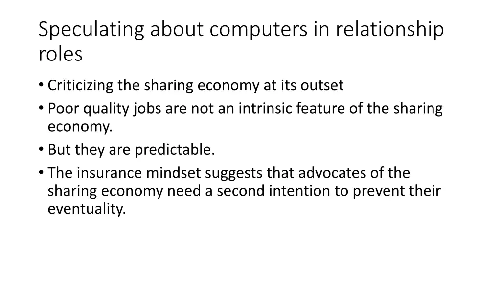 speculating about computers in relationship roles