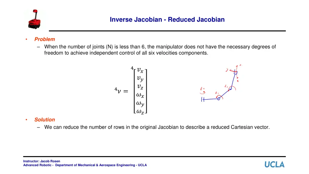 inverse jacobian reduced jacobian